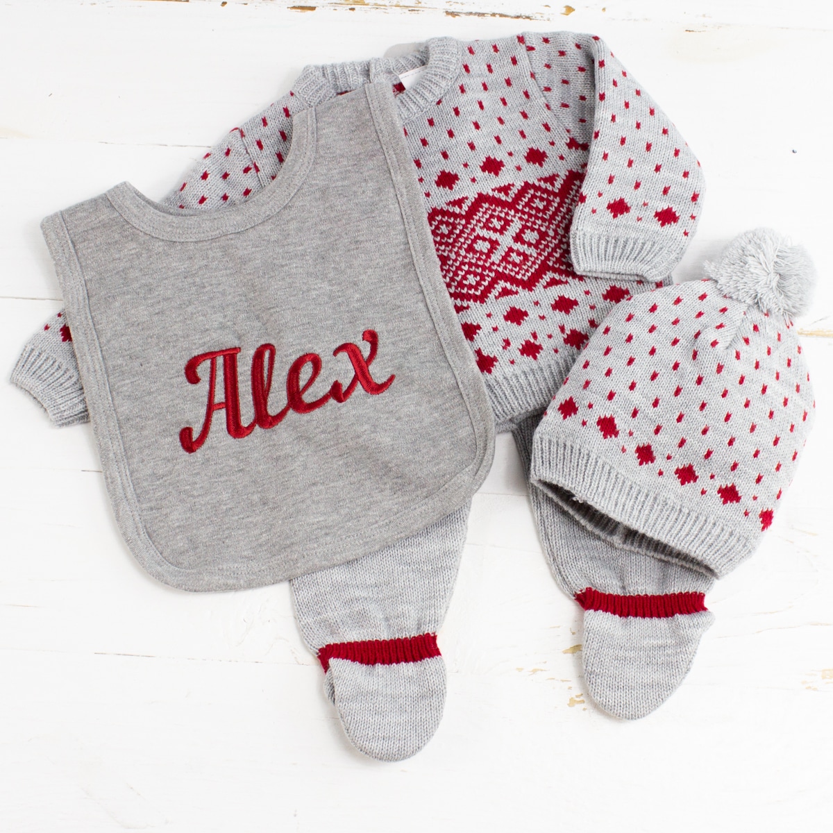 My 1st Winter Spanish Outfit with Personalised Bib Gift Set