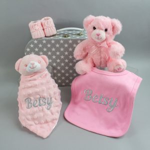 Personalised Pink Baby Girl Gift Hamper