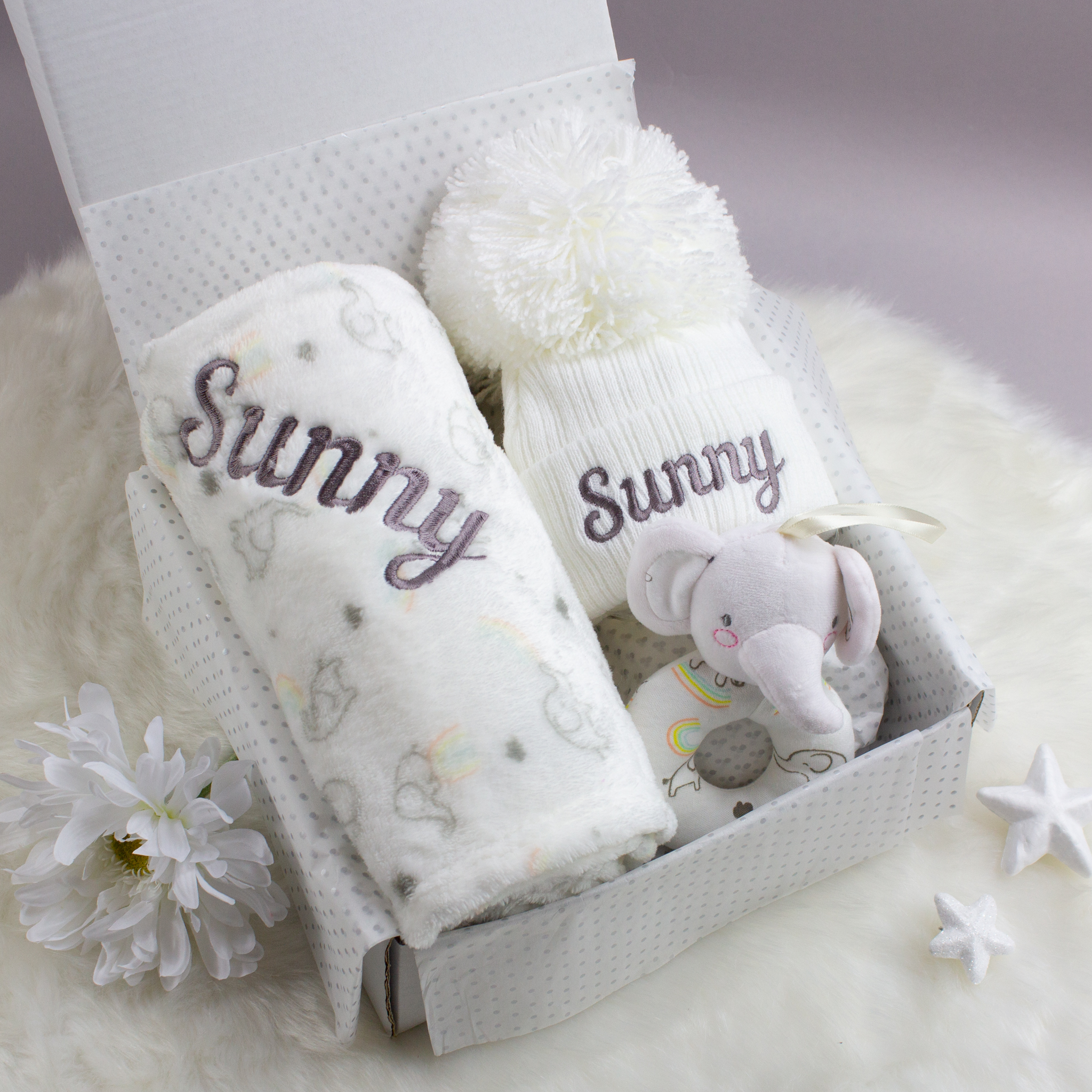 personalised unisex baby gift set