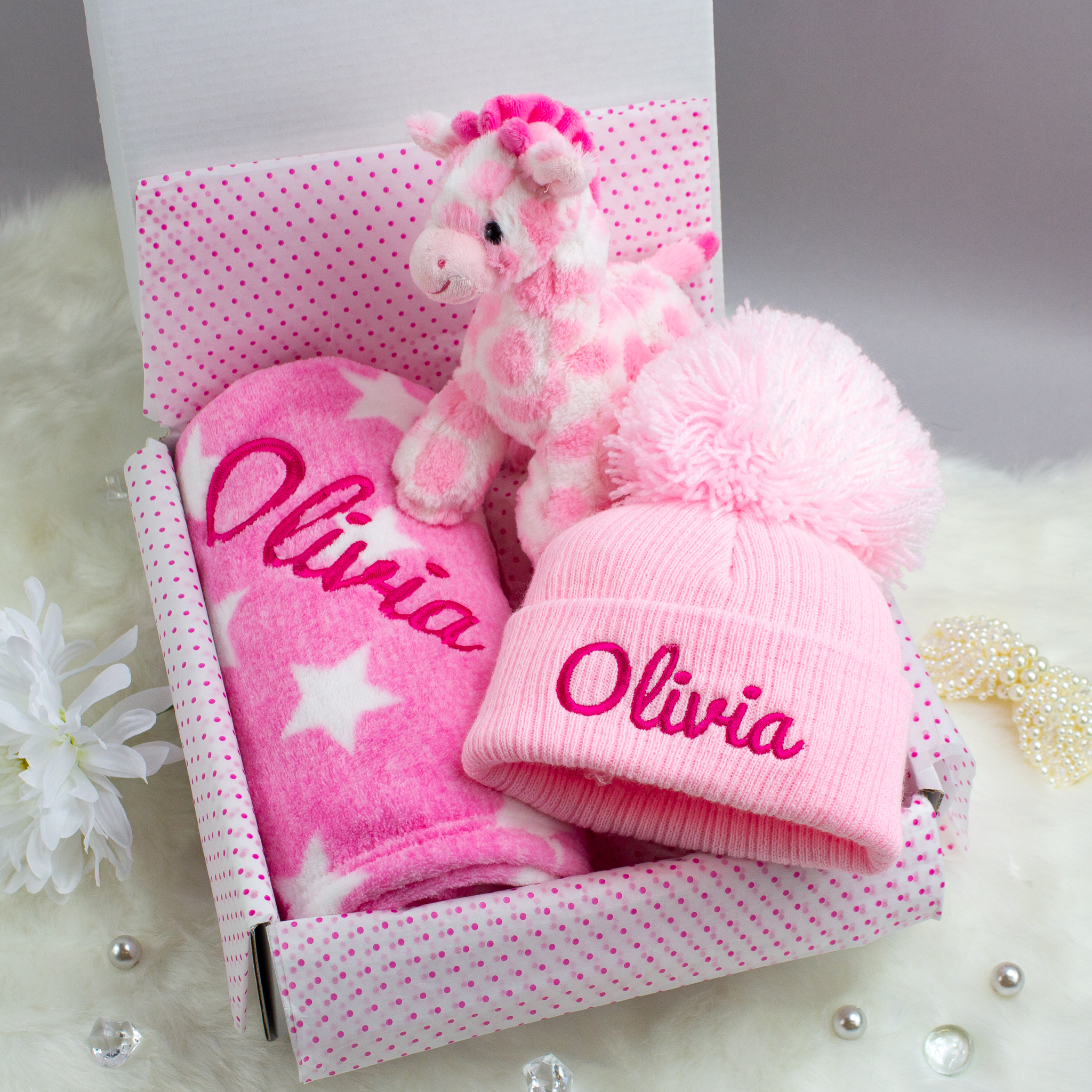 Personalised Baby Girl Gift Hamper