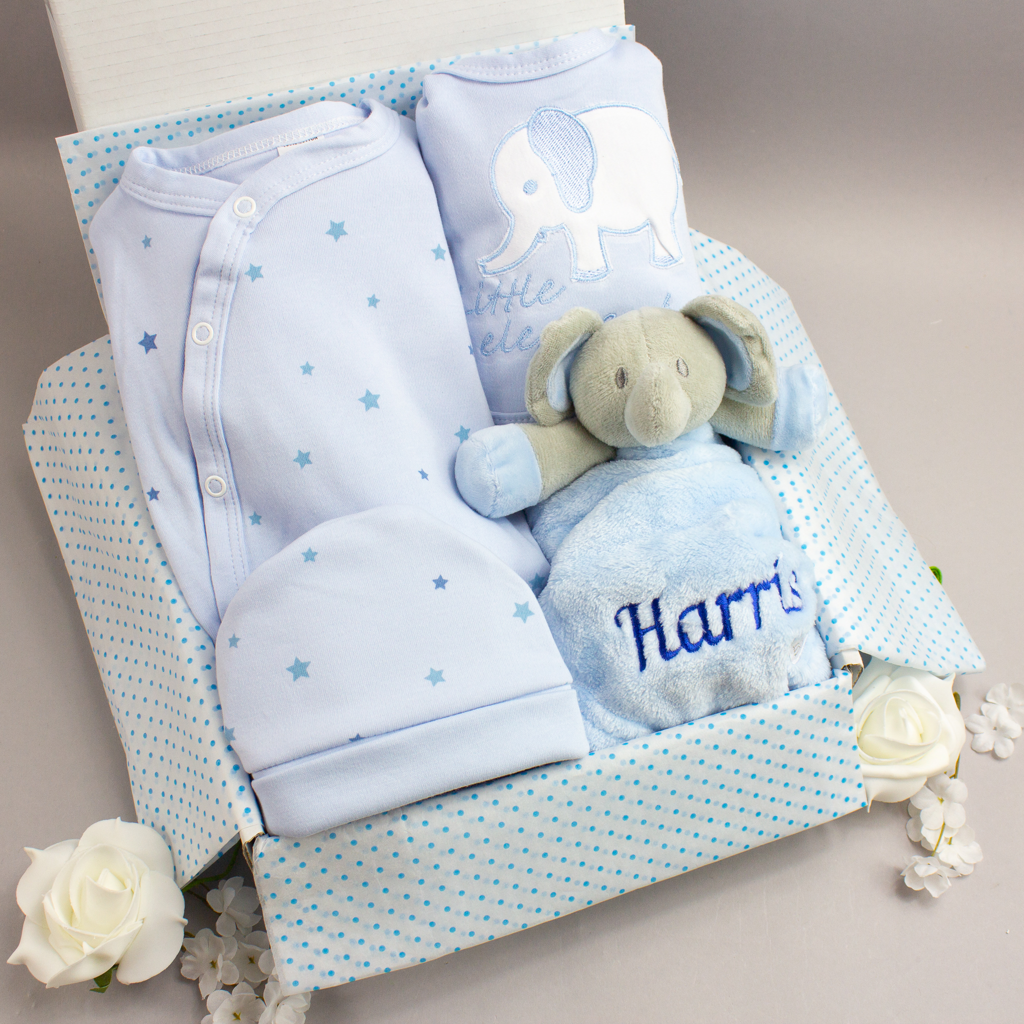 Personalised Baby Boy Clothes Gift Hamper